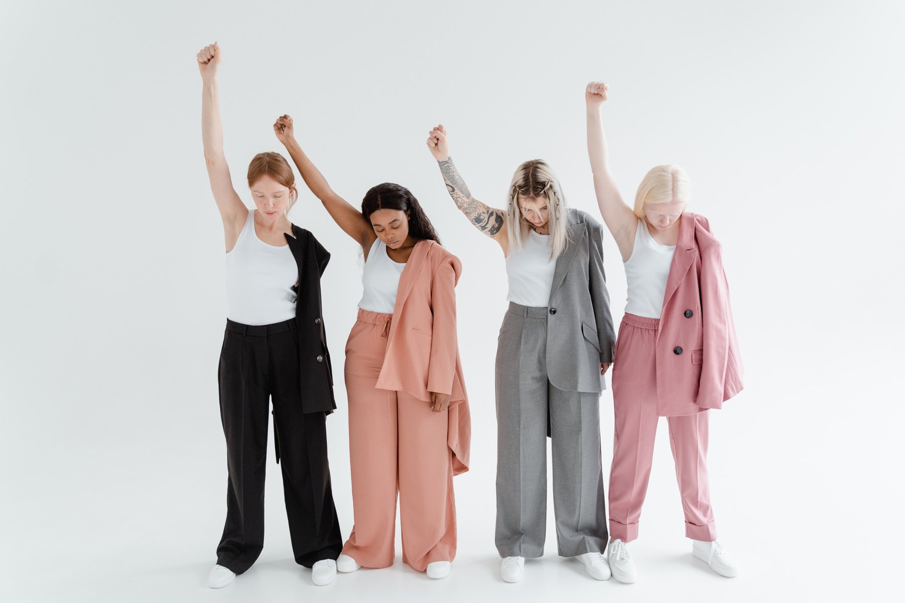 Group of Women in Pink Robe